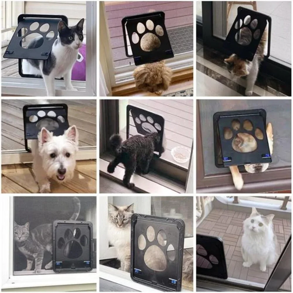Cat Door for Screen Door, Flap Opening 8 x 10 inches, Cat Door for Window Screen
